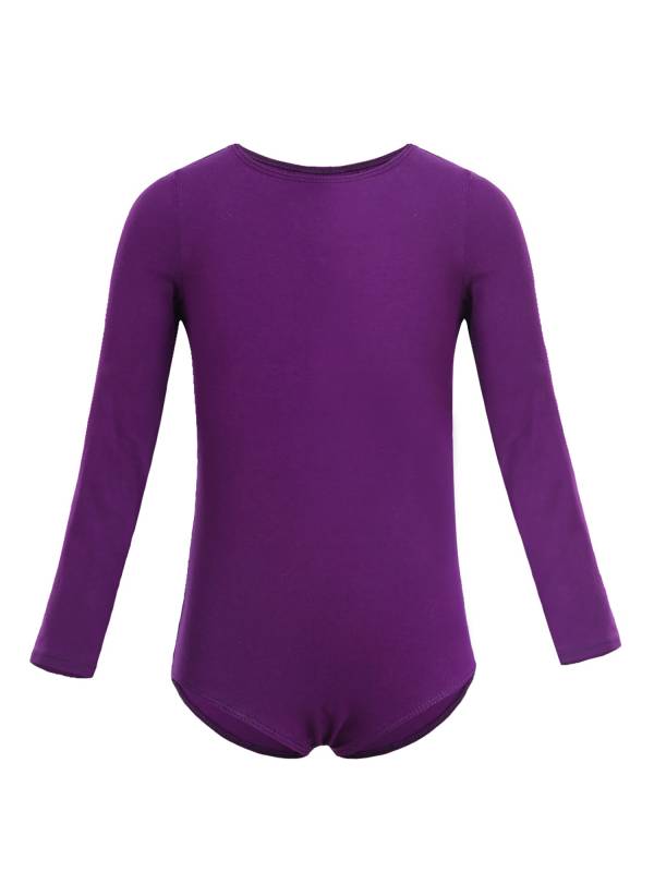 Girls 2pcs Cotton Long Sleeves Leotard with Chiffon Skirt Ballet Dance Set thumb