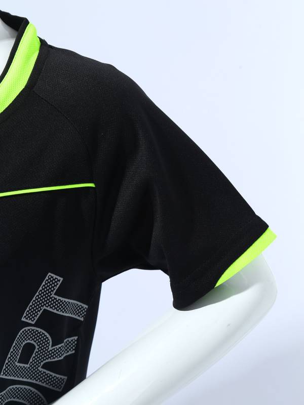 Kids Boys 2pcs Short Sleeve Net Sport Print Top and Shorts Set thumb