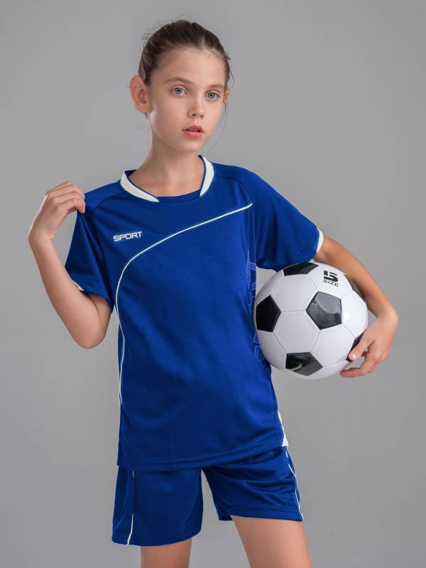 Kids Boys 2pcs Short Sleeve Net Sport Print Top and Shorts Set thumb