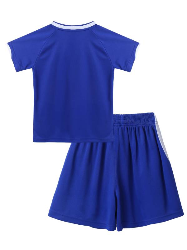 Kids Boys 2pcs Short Sleeve Net Sport Print Top and Shorts Set thumb