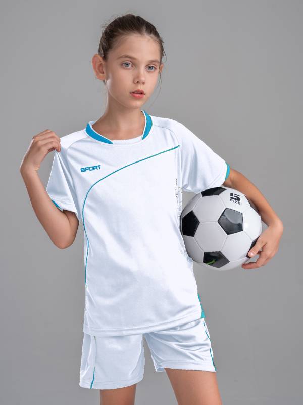 Kids Boys 2pcs Short Sleeve Net Sport Print Top and Shorts Set thumb