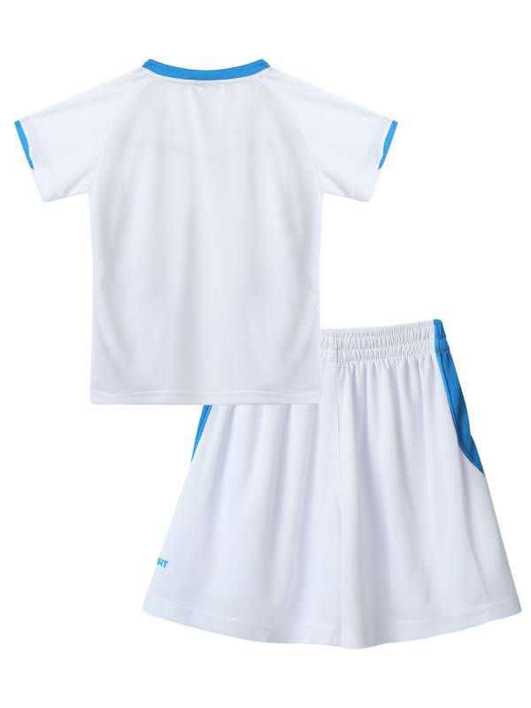 Kids Boys 2pcs Short Sleeve Net Sport Print Top and Shorts Set thumb
