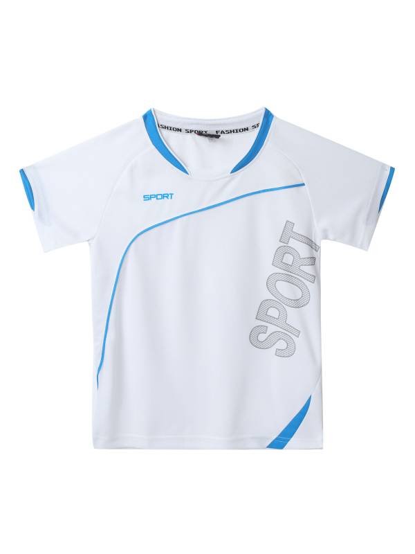 Kids Boys 2pcs Short Sleeve Net Sport Print Top and Shorts Set thumb