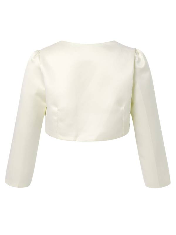Toddler/Kids Girls Embroidered Long-sleeve Bolero Shawl thumb