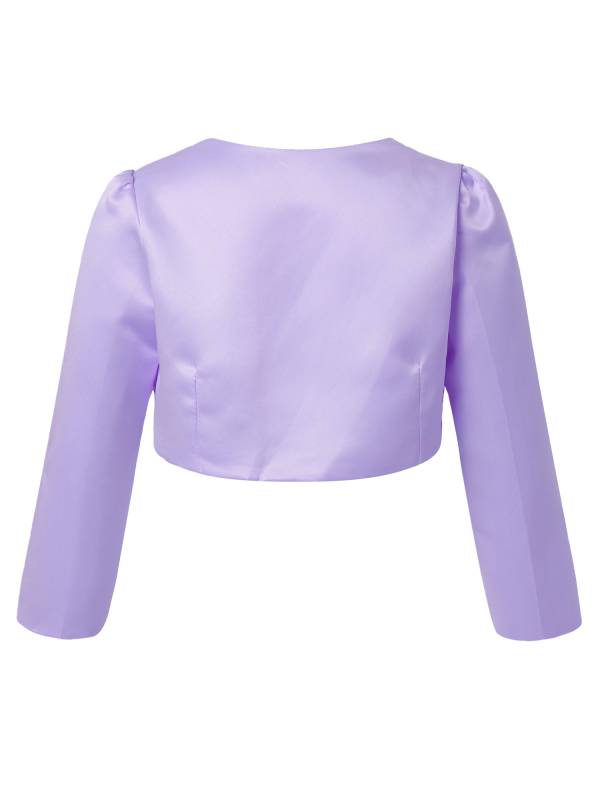 Toddler/Kids Girls Embroidered Long-sleeve Bolero Shawl thumb