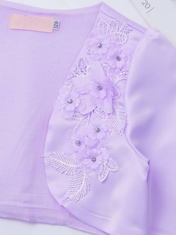 Toddler/Kids Girls Embroidered Long-sleeve Bolero Shawl thumb