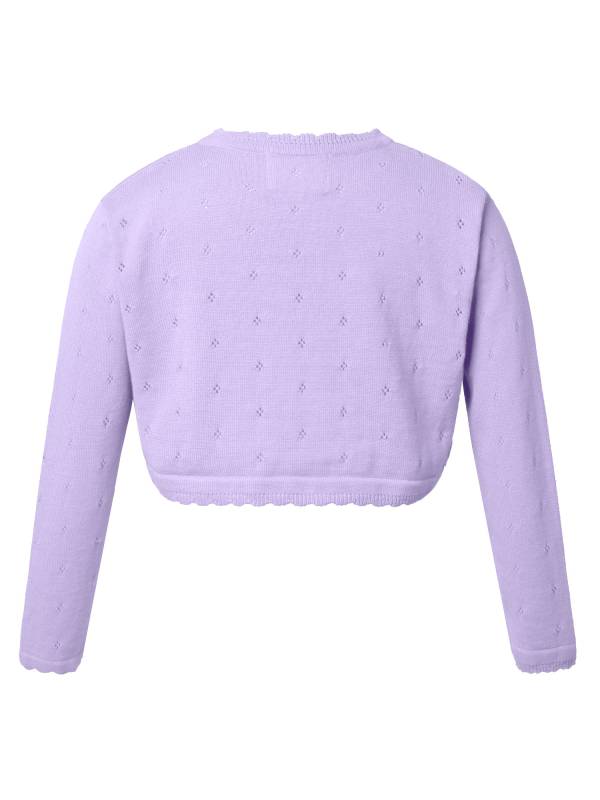 Toddler/Kids Girls Christmas Solid Long-sleeve Cotton Cardigan Bolero thumb