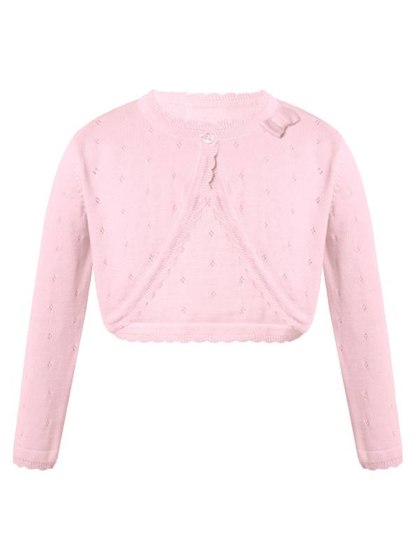 Toddler/Kids Girls Christmas Solid Long-sleeve Cotton Cardigan Bolero thumb
