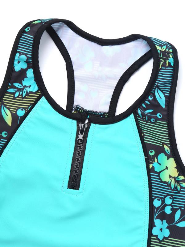 Girls 3 Piece Floral Print Swimwear Tankini Set thumb