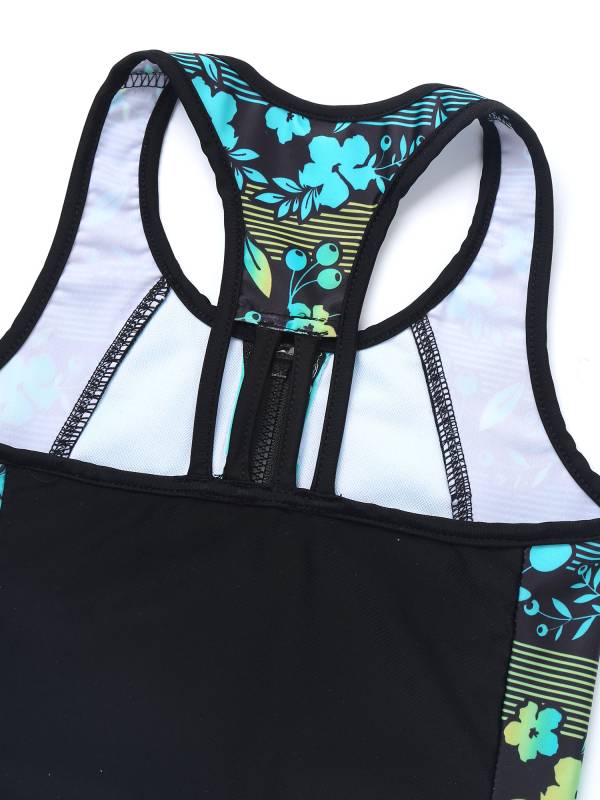 Girls 3 Piece Floral Print Swimwear Tankini Set thumb