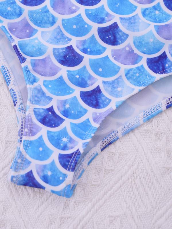 Kids Girls Sleeveless Unicorn Pattern One-Piece Swimsuit thumb