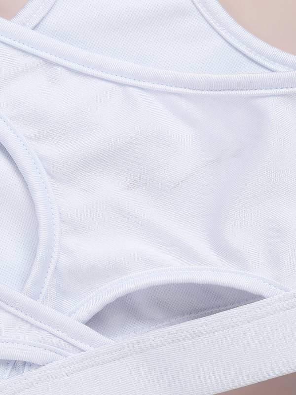 Kids Girls Sleeveless Keyhole Back Sport Crop Top thumb