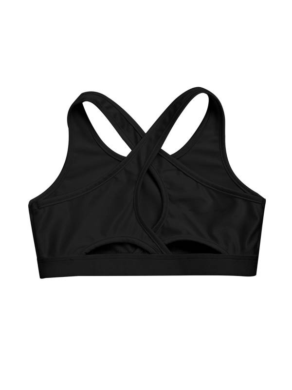 Kids Girls Sleeveless Keyhole Back Sport Crop Top thumb