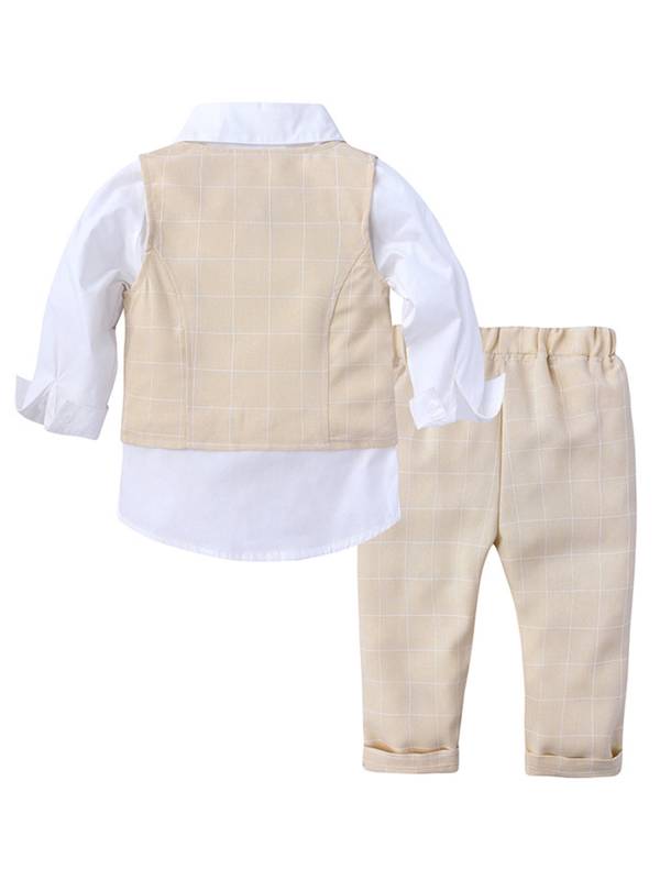 Toddler Boys 3-piece Stripe Formal Suits Gentleman Party Suits thumb