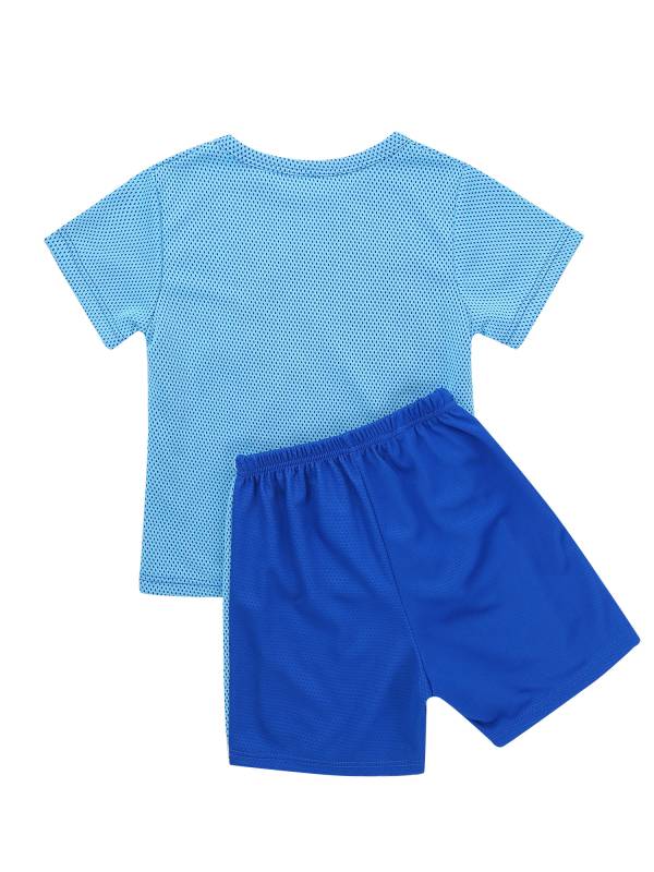 Kids 2pcs Round Neck Short Sleeves T-shirt and Shorts Set Sports Suits thumb