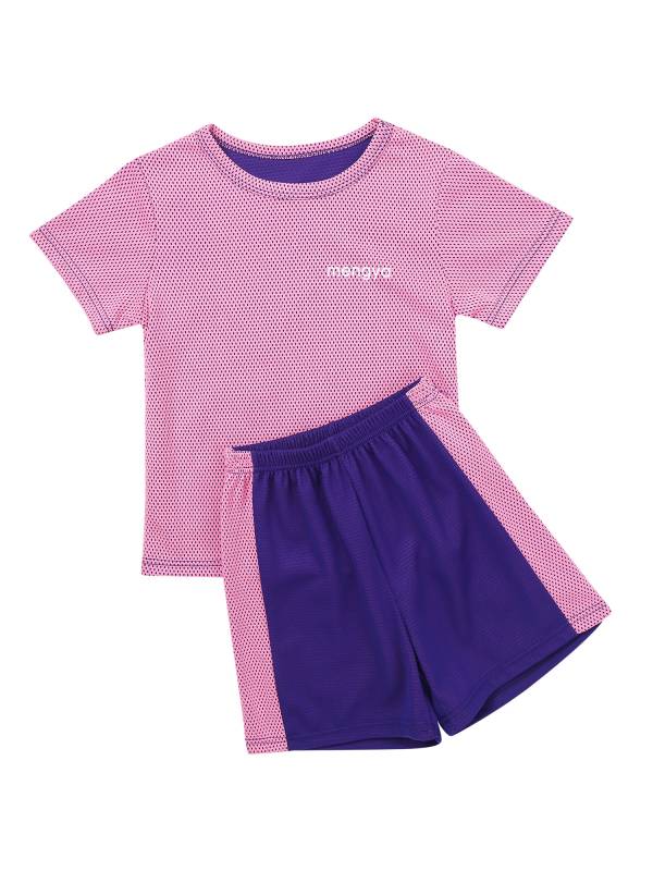 Kids 2pcs Round Neck Short Sleeves T-shirt and Shorts Set Sports Suits thumb