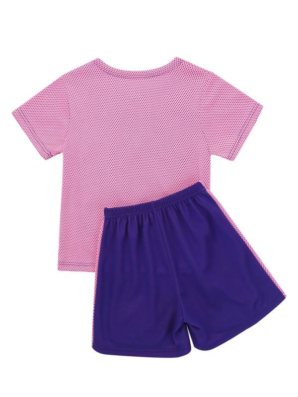Kids 2pcs Round Neck Short Sleeves T-shirt and Shorts Set Sports Suits thumb
