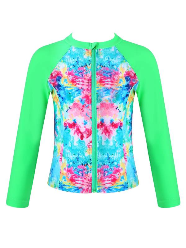 Kids Girls 3Pcs Butterfly Tankini and Rash Guard Swimsuit Set thumb