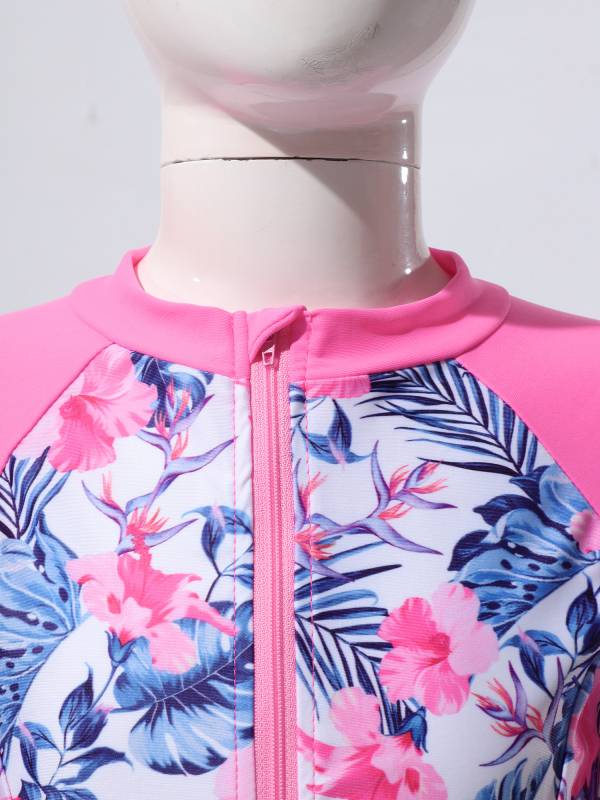 Kids Girls 3Pcs Butterfly Tankini and Rash Guard Swimsuit Set thumb