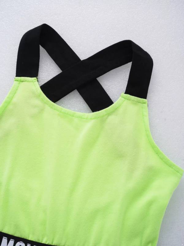 Kids Girls 2Pcs Sleeveless A-line Dress with Shorts Sport Set thumb