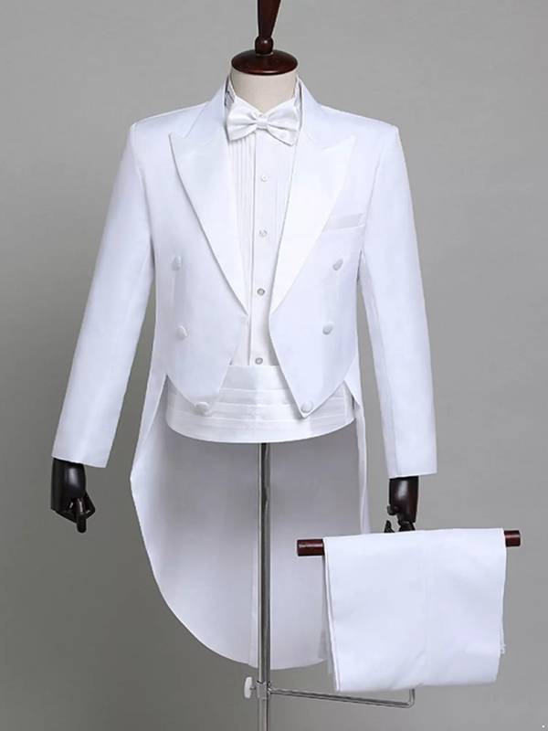 Men 4Pcs Gentlemen Formal Tuxedo Blazer and Shirt thumb