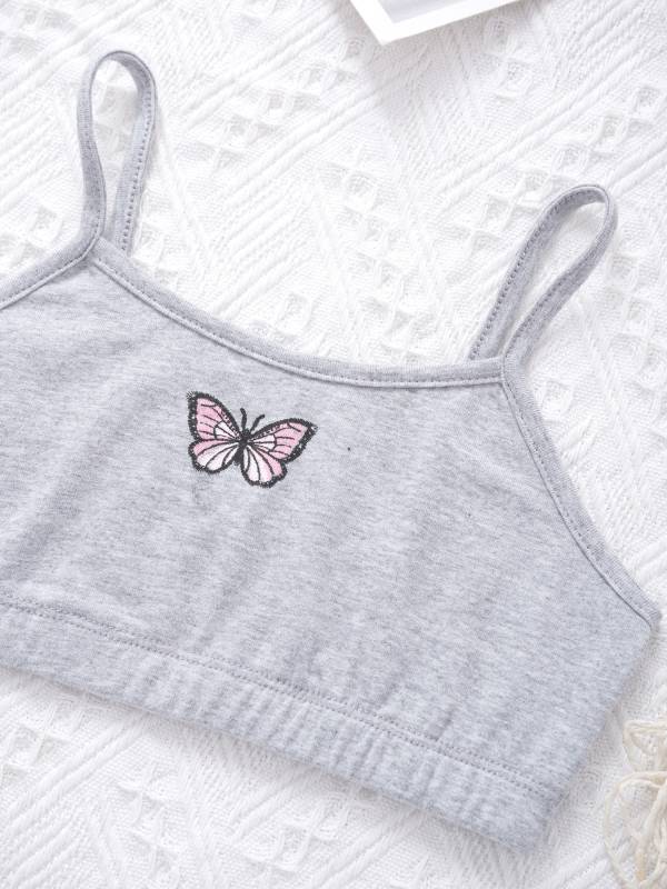 Kids Girls 2Pcs Butterfly Print Tank Crop Vest and Pants Sport Set thumb