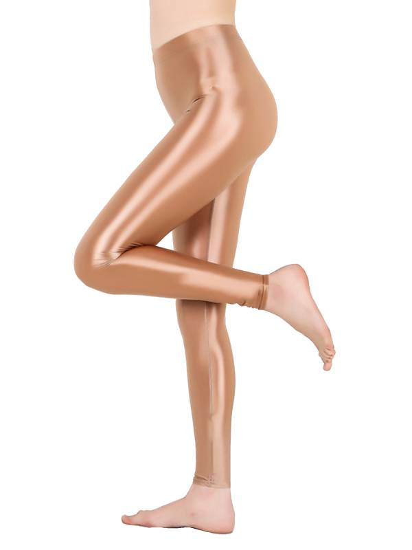 Women Shiny Metallic Stretchy Leggings Yoga Pants thumb