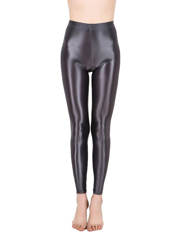 Women Shiny Metallic Stretchy Leggings Yoga Pants thumb
