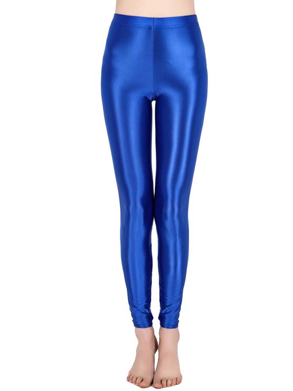 Women Shiny Metallic Stretchy Leggings Yoga Pants thumb