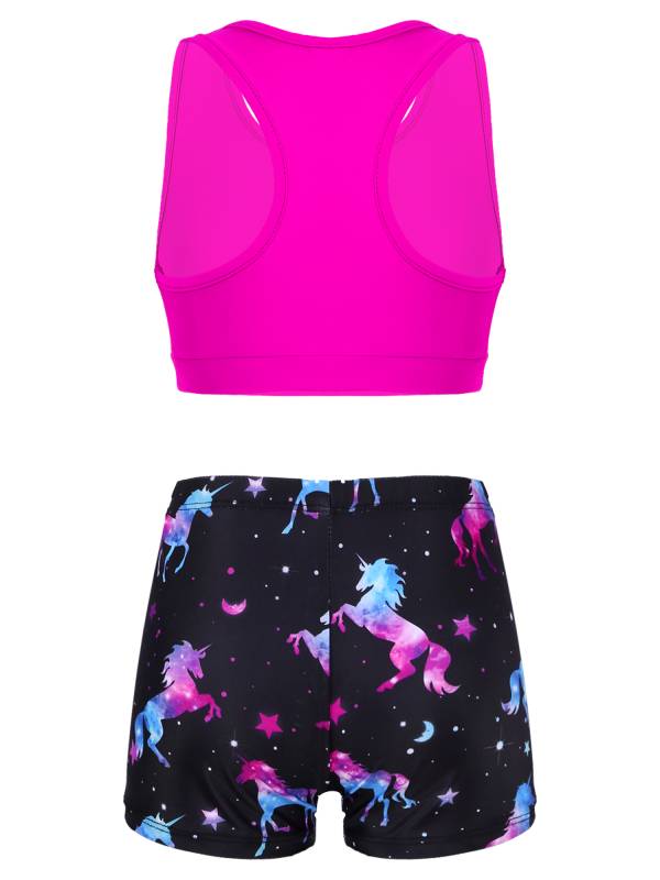 Kids Girls 2pcs Tank Top and Letters Printed Bottoms Sport Set thumb
