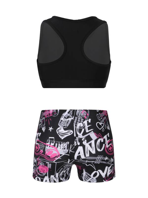 Kids Girls 2pcs Tank Top and Letters Printed Bottoms Sport Set thumb