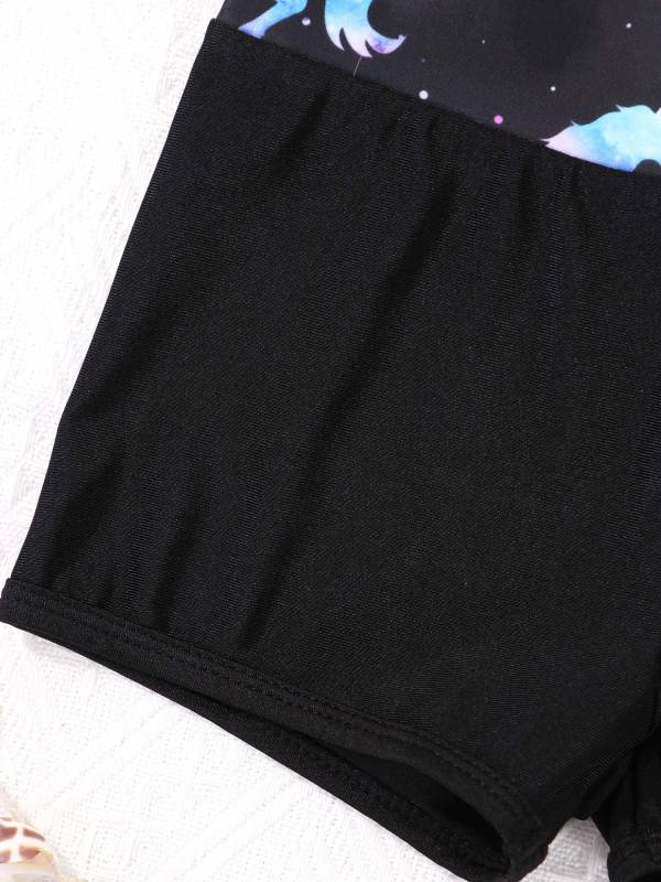 Kids Girls 2pcs Sequins Mermaid Scales Tank Top with Bottoms Set thumb