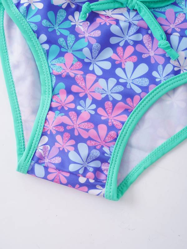 Kids Girls 2pcs Geometric Pattern Swimming Bikini Set thumb