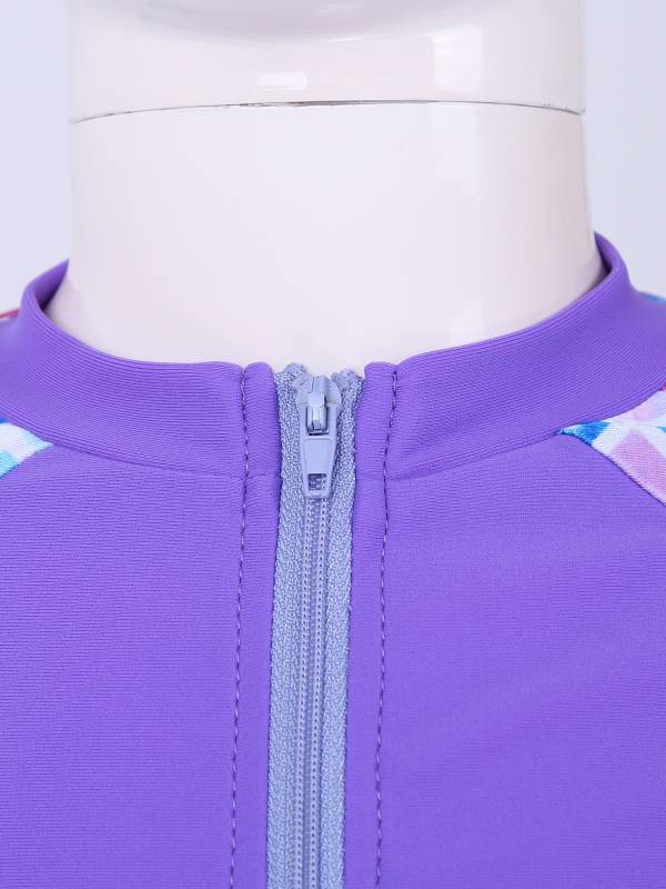 Kids Girls 2Pcs Short Sleeves Rash Guard and Shorts Swimsuit Set thumb