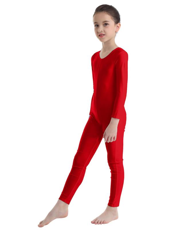 Kids Girls Long Sleeves Gymnastics Unitard Dancewear thumb