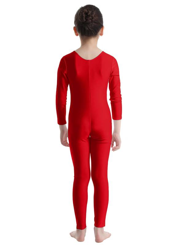 Kids Girls Long Sleeves Gymnastics Unitard Dancewear thumb