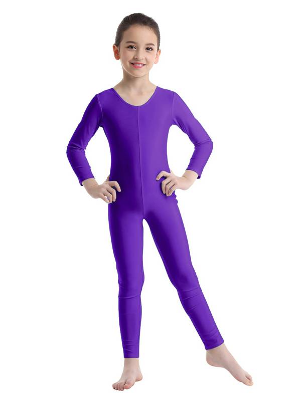 Kids Girls Long Sleeves Gymnastics Unitard Dancewear thumb