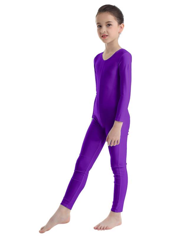 Kids Girls Long Sleeves Gymnastics Unitard Dancewear thumb