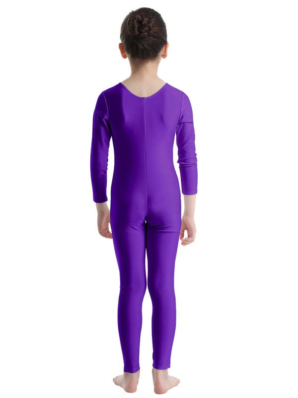 Kids Girls Long Sleeves Gymnastics Unitard Dancewear thumb