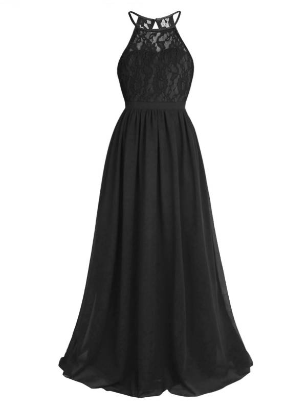 Toddler/Kids Girls Lace Chiffon Junior Bridesmaid Dress thumb