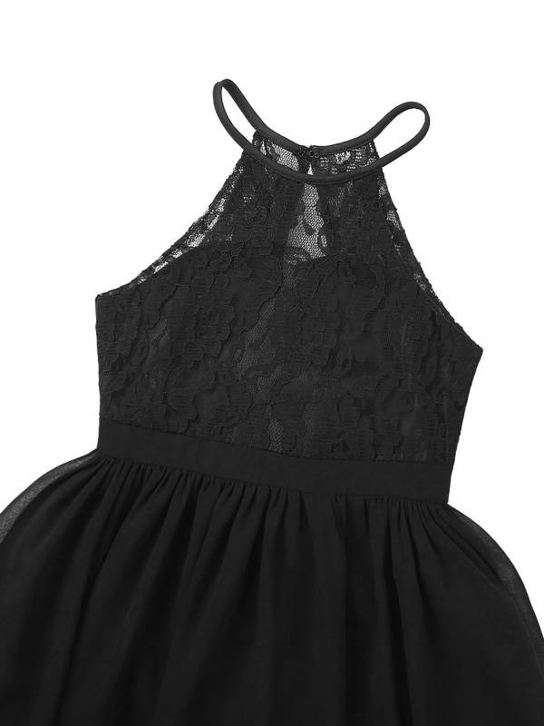 Toddler/Kids Girls Lace Chiffon Junior Bridesmaid Dress thumb