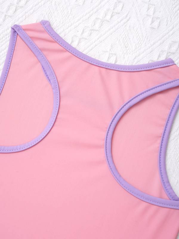 Kids Girls 2Pcs Sleeveless Top & Skirt with Built-in Shorts Sport Set thumb