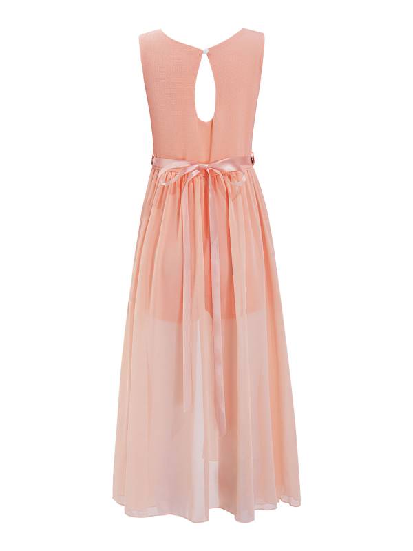 Kids Girls Sleeveless V Neck Short Jumpsuit Romper Maxi Party Dress thumb