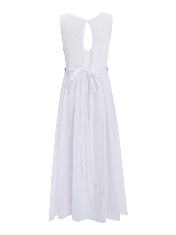 Kids Girls Sleeveless V Neck Short Jumpsuit Romper Maxi Party Dress thumb
