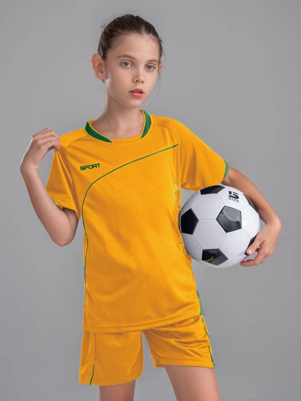 Kids Boys 2pcs Short Sleeve Net Sport Print Top and Shorts Set thumb