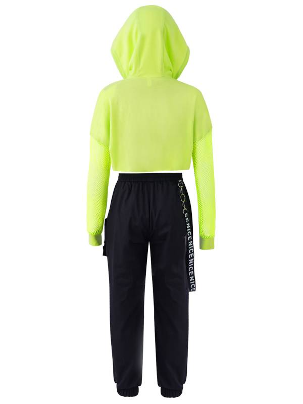 Kids Girls 3Pcs Long Sleeves Hoodie Vest and Pants Sports Set thumb