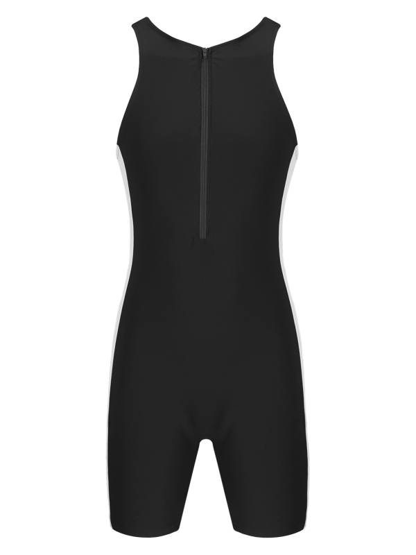 Men One-piece Swimwear Sleeveless Front Zipper Jumpsuits thumb