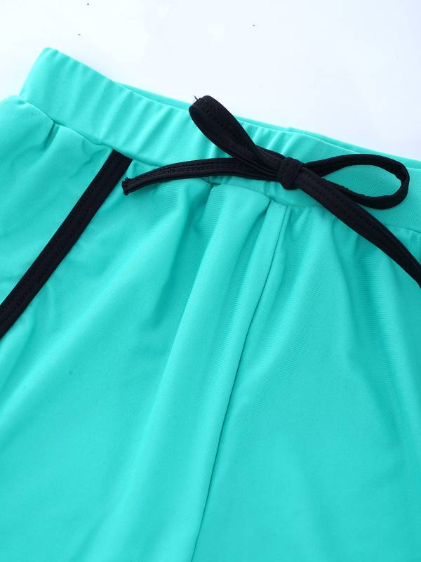 Kids Girls 3pcs Sleeveless Tops with Shorts and Briefs Swimming Set thumb