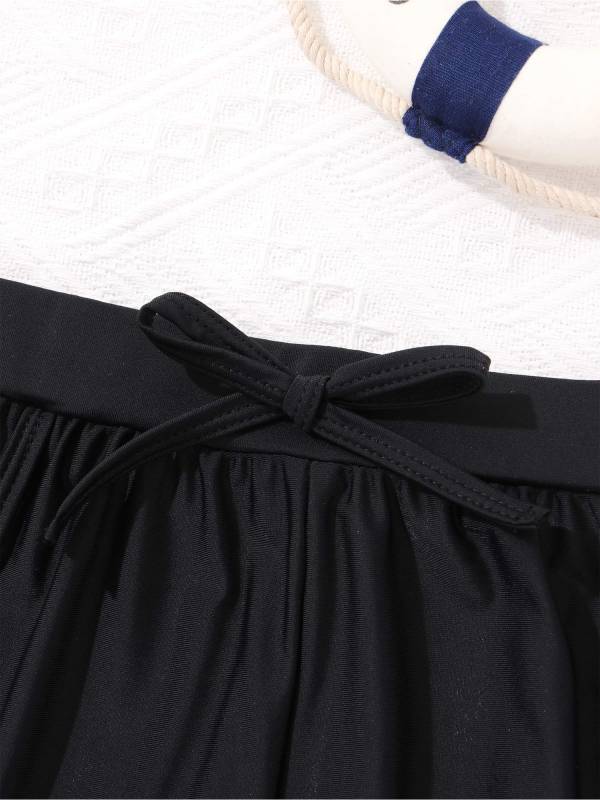 Kids Girls 3pcs Sleeveless Tops with Shorts and Briefs Swimming Set thumb