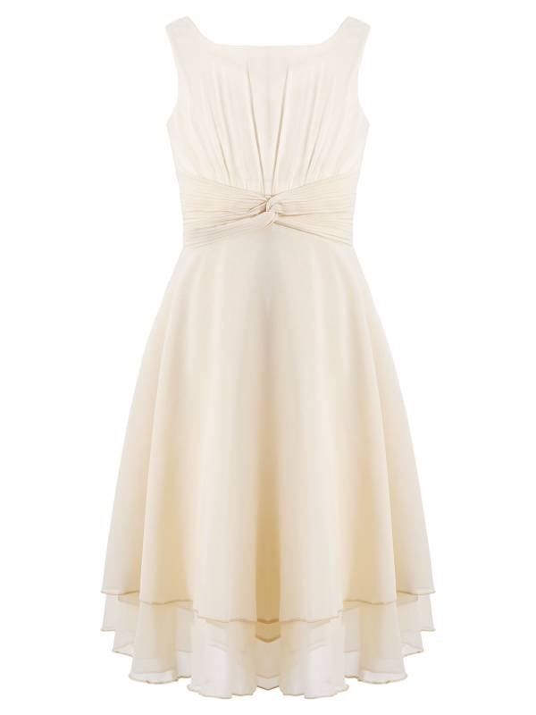 Toddler/Kids Girls Chiffon Knotted Waist Party Dress thumb